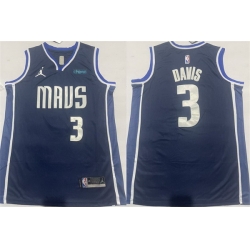 Men Dallas Mavericks 3 Anthony Davis Navy 2025 Statement Edition Stitched Basketball Jersey