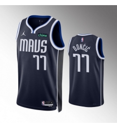 Men Dallas Mavericks 77 Luka Doncic Navy Statement Edition Stitched Basketball Jersey Men Dallas Mavericks 77 Luka Doncic Navy Statement Edition Stitched Basketball Jersey