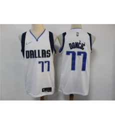 Men Dallas Mavericks Luka Dončić 77 White 75th Anniversary Nike Stitched Jersey Men Dallas Mavericks Luka Dončić 77 White 75th Anniversary Nike Stitched Jersey