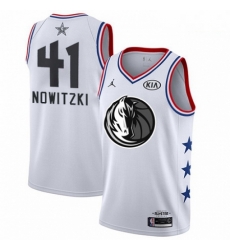 Mens Nike Dallas Mavericks 41 Dirk Nowitzki White NBA Jordan Swingman 2019 All Star Game Jersey Mens Nike Dallas Mavericks 41 Dirk Nowitzki White NBA Jordan Swingman 2019 All Star Game Jersey