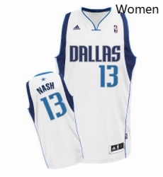 Womens Adidas Dallas Mavericks 13 Steve Nash Swingman White Home NBA Jersey Womens Adidas Dallas Mavericks 13 Steve Nash Swingman White Home NBA Jersey