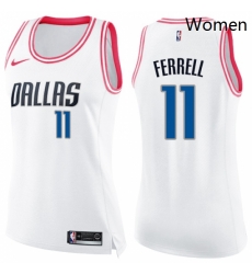 Womens Nike Dallas Mavericks 11 Yogi Ferrell Swingman WhitePink Fashion NBA Jersey Womens Nike Dallas Mavericks 11 Yogi Ferrell Swingman WhitePink Fashion NBA Jersey