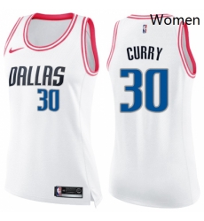 Womens Nike Dallas Mavericks 30 Seth Curry Swingman WhitePink Fashion NBA Jersey Womens Nike Dallas Mavericks 30 Seth Curry Swingman WhitePink Fashion NBA Jersey