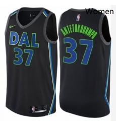 Womens Nike Dallas Mavericks 37 Kostas Antetokounmpo Swingman Black NBA Jersey City Edition Womens Nike Dallas Mavericks 37 Kostas Antetokounmpo Swingman Black NBA Jersey City Edition