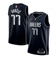 Youth Dallas Mavericks 77 Luka Doncic Navy 75th Anniversary Stitched Basketball Jersey Youth Dallas Mavericks 77 Luka Doncic Navy 75th Anniversary Stitched Basketball Jersey
