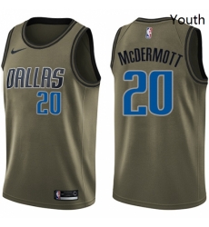 Youth Nike Dallas Mavericks 20 Doug McDermott Swingman Green Salute to Service NBA Jersey Youth Nike Dallas Mavericks 20 Doug McDermott Swingman Green Salute to Service NBA Jersey