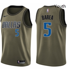 Youth Nike Dallas Mavericks 5 Jose Juan Barea Swingman Green Salute to Service NBA Jersey Youth Nike Dallas Mavericks 5 Jose Juan Barea Swingman Green Salute to Service NBA Jersey