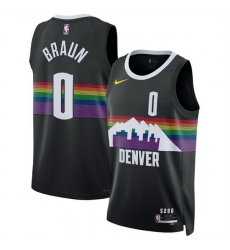 Men Denver Nuggets 0 Christian Braun Black 2025 26 City Edition Stitched Basketball Jersey Men Denver Nuggets 0 Christian Braun Black 2025 26 City Edition Stitched Basketball Jersey