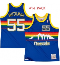 Men Denver Nuggets #14 Robert Pack Blue M&N Stitched Jersey Men Denver Nuggets #14 Robert Pack Blue M&N Stitched Jersey