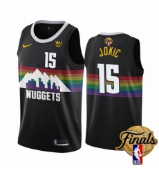 Men Denver Nuggets 15 Nikola Jokic Black 2023 Finals City Edition Stitched Basketball Jersey Men Denver Nuggets 15 Nikola Jokic Black 2023 Finals City Edition Stitched Basketball Jersey