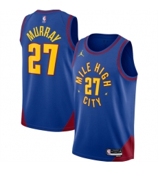 Men Denver Nuggets 27 Jamal Murray Blue 2022 23 Statement Edition Stitched Jersey Men Denver Nuggets 27 Jamal Murray Blue 2022 23 Statement Edition Stitched Jersey