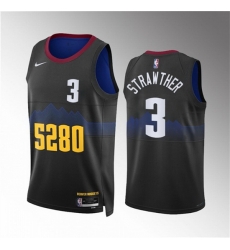 Men Denver Nuggets 3 Julian Strawther Black 2023 City Edition Stitched Basketball Jersey Men Denver Nuggets 3 Julian Strawther Black 2023 City Edition Stitched Basketball Jersey