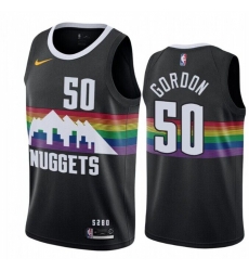Men Denver Nuggets 50 Aaron Gordon Black City Edition Stitched Basketball Jersey Men Denver Nuggets 50 Aaron Gordon Black City Edition Stitched Basketball Jersey