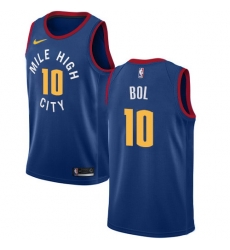 Men Nike Denver Nuggets 10 Bol Bol Blue NBA Swingman Statement Edition Jersey Men Nike Denver Nuggets 10 Bol Bol Blue NBA Swingman Statement Edition Jersey