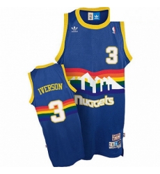 Mens Adidas Denver Nuggets 3 Allen Iverson Swingman Light Blue Throwback NBA Jersey Mens Adidas Denver Nuggets 3 Allen Iverson Swingman Light Blue Throwback NBA Jersey