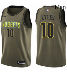 Mens Nike Denver Nuggets 10 Trey Lyles Swingman Green Salute to Service NBA Jersey Mens Nike Denver Nuggets 10 Trey Lyles Swingman Green Salute to Service NBA Jersey