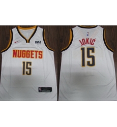 Nuggets 15 Nikola Jokic White Nike Swingman Jersey Nuggets 15 Nikola Jokic White Nike Swingman Jersey