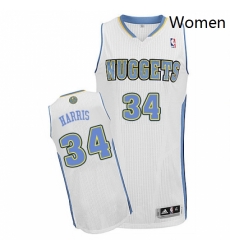 Womens Adidas Denver Nuggets 34 Devin Harris Authentic White Home NBA Jersey Womens Adidas Denver Nuggets 34 Devin Harris Authentic White Home NBA Jersey