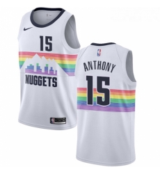 Womens Nike Denver Nuggets 15 Carmelo Anthony Swingman White NBA Jersey City Edition Womens Nike Denver Nuggets 15 Carmelo Anthony Swingman White NBA Jersey City Edition