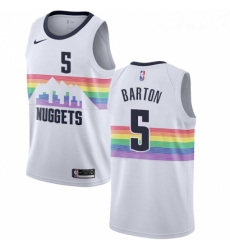 Womens Nike Denver Nuggets 5 Will Barton Swingman White NBA Jersey City Edition Womens Nike Denver Nuggets 5 Will Barton Swingman White NBA Jersey City Edition