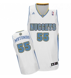 Youth Adidas Denver Nuggets 55 Dikembe Mutombo Swingman White Home NBA Jersey Youth Adidas Denver Nuggets 55 Dikembe Mutombo Swingman White Home NBA Jersey