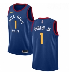 Youth Nike Denver Nuggets 1 Michael Porter Swingman Light Blue NBA Jersey Statement Edition Youth Nike Denver Nuggets 1 Michael Porter Swingman Light Blue NBA Jersey Statement Edition