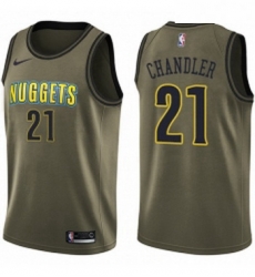 Youth Nike Denver Nuggets 21 Wilson Chandler Swingman Green Salute to Service NBA Jersey Youth Nike Denver Nuggets 21 Wilson Chandler Swingman Green Salute to Service NBA Jersey