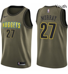 Youth Nike Denver Nuggets 27 Jamal Murray Swingman Green Salute to Service NBA Jersey Youth Nike Denver Nuggets 27 Jamal Murray Swingman Green Salute to Service NBA Jersey