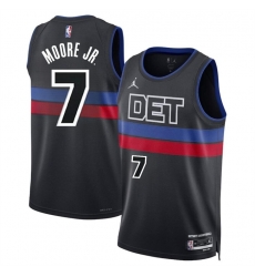 Men Detroit Pistons 7 Wendell Moore Jr Black 2024 Statement Edition Stitched Basketball Jersey Men Detroit Pistons 7 Wendell Moore Jr Black 2024 Statement Edition Stitched Basketball Jersey