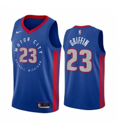 Men Nike Detroit Pistons 23 Blake Griffin Blue NBA Swingman 2020 21 City Edition Jersey Men Nike Detroit Pistons 23 Blake Griffin Blue NBA Swingman 2020 21 City Edition Jersey