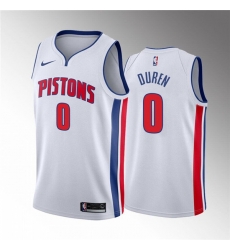 Men's Detroit Pistons #0 Jalen Duren 2020-21 White Association Edition Stitched Jersey Men's Detroit Pistons #0 Jalen Duren 2020-21 White Association Edition Stitched Jersey
