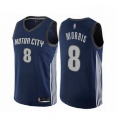 Mens Detroit Pistons 8 Markieff Morris Authentic Navy Blue Basketball Jersey City Edition Mens Detroit Pistons 8 Markieff Morris Authentic Navy Blue Basketball Jersey City Edition