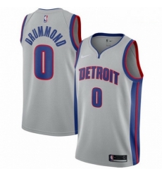 Mens Nike Detroit Pistons 0 Andre Drummond Swingman Silver NBA Jersey Statement Edition Mens Nike Detroit Pistons 0 Andre Drummond Swingman Silver NBA Jersey Statement Edition