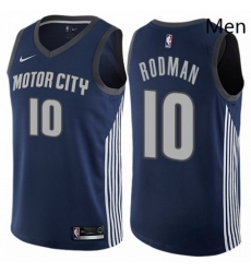 Mens Nike Detroit Pistons 10 Dennis Rodman Swingman Navy Blue NBA Jersey City Edition Mens Nike Detroit Pistons 10 Dennis Rodman Swingman Navy Blue NBA Jersey City Edition