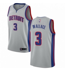 Mens Nike Detroit Pistons 3 Ben Wallace Swingman Silver NBA Jersey Statement Edition Mens Nike Detroit Pistons 3 Ben Wallace Swingman Silver NBA Jersey Statement Edition