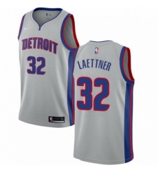 Mens Nike Detroit Pistons 32 Christian Laettner Authentic Silver NBA Jersey Statement Edition Mens Nike Detroit Pistons 32 Christian Laettner Authentic Silver NBA Jersey Statement Edition