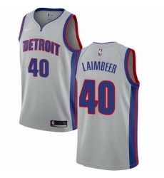 Mens Nike Detroit Pistons 40 Bill Laimbeer Swingman Silver NBA Jersey Statement Edition Mens Nike Detroit Pistons 40 Bill Laimbeer Swingman Silver NBA Jersey Statement Edition