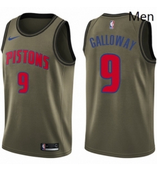 Mens Nike Detroit Pistons 9 Langston Galloway Swingman Green Salute to Service NBA Jersey Mens Nike Detroit Pistons 9 Langston Galloway Swingman Green Salute to Service NBA Jersey