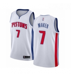 Womens Detroit Pistons 7 Thon Maker Swingman White Basketball Jersey Association Edition Womens Detroit Pistons 7 Thon Maker Swingman White Basketball Jersey Association Edition