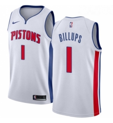 Womens Nike Detroit Pistons 1 Chauncey Billups Authentic White Home NBA Jersey Association Edition Womens Nike Detroit Pistons 1 Chauncey Billups Authentic White Home NBA Jersey Association Edition