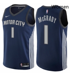 Womens Nike Detroit Pistons 1 Tracy McGrady Swingman Navy Blue NBA Jersey City Edition Womens Nike Detroit Pistons 1 Tracy McGrady Swingman Navy Blue NBA Jersey City Edition