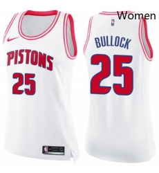 Womens Nike Detroit Pistons 25 Reggie Bullock Swingman White Pink Fashion NBA Jersey Womens Nike Detroit Pistons 25 Reggie Bullock Swingman White Pink Fashion NBA Jersey