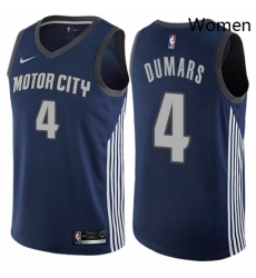 Womens Nike Detroit Pistons 4 Joe Dumars Swingman Navy Blue NBA Jersey City Edition Womens Nike Detroit Pistons 4 Joe Dumars Swingman Navy Blue NBA Jersey City Edition