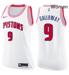 Womens Nike Detroit Pistons 9 Langston Galloway Swingman WhitePink Fashion NBA Jersey Womens Nike Detroit Pistons 9 Langston Galloway Swingman WhitePink Fashion NBA Jersey
