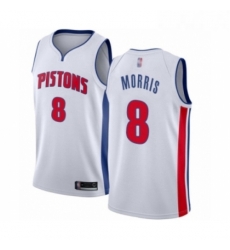 Youth Detroit Pistons 8 Markieff Morris Swingman White Basketball Jersey Association Edition Youth Detroit Pistons 8 Markieff Morris Swingman White Basketball Jersey Association Edition