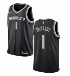 Youth Nike Detroit Pistons 1 Tracy McGrady Swingman Black NBA Jersey City Edition Youth Nike Detroit Pistons 1 Tracy McGrady Swingman Black NBA Jersey City Edition
