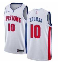 Youth Nike Detroit Pistons 10 Dennis Rodman Swingman White Home NBA Jersey Association Edition Youth Nike Detroit Pistons 10 Dennis Rodman Swingman White Home NBA Jersey Association Edition