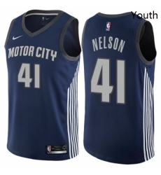 Youth Nike Detroit Pistons 41 Jameer Nelson Swingman Navy Blue NBA Jersey City Edition Youth Nike Detroit Pistons 41 Jameer Nelson Swingman Navy Blue NBA Jersey City Edition