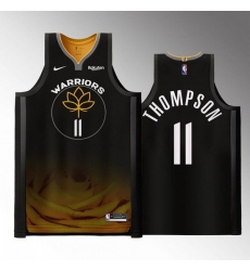 Men Golden State Warriors 11 Klay Thompson 2022 2023 Black City Edition Stitched Basketball Jersey Men Golden State Warriors 11 Klay Thompson 2022 2023 Black City Edition Stitched Basketball Jersey