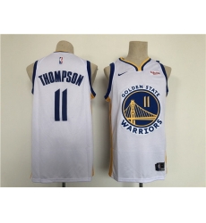 Men Golden State Warriors 11 Klay Thompson White Stitched Basletball Jersey Men Golden State Warriors 11 Klay Thompson White Stitched Basletball Jersey